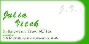 julia vitek business card